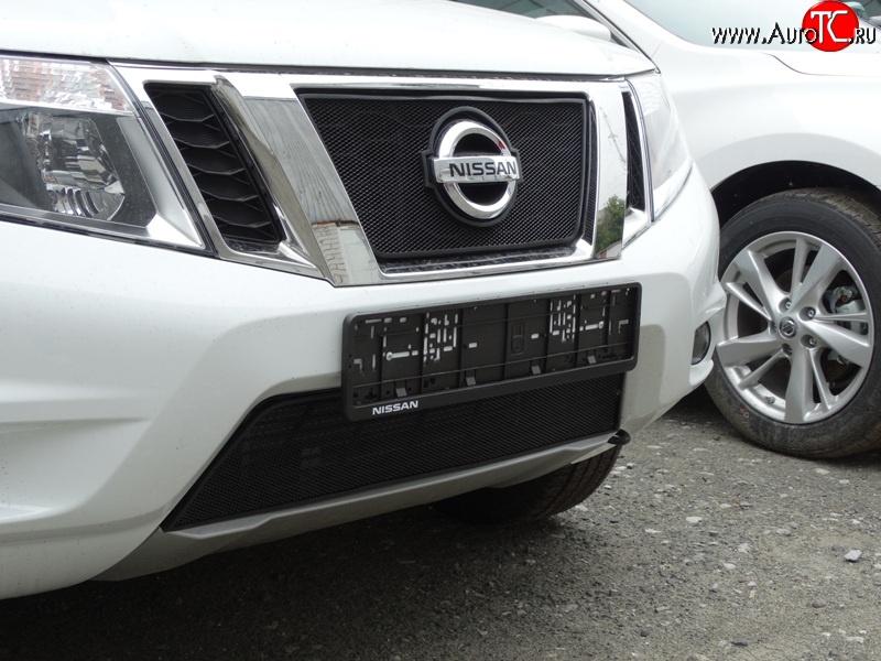 1 559 р. Сетка в решетку радиатора Russtal  Nissan Terrano  D10 (2013-2022) дорестайлинг, рестайлинг (черная)  с доставкой в г. Набережные‑Челны