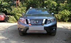 1 539 р. Нижняя сетка на бампер Russtal (хром) Nissan Terrano D10 дорестайлинг (2013-2016)  с доставкой в г. Набережные‑Челны. Увеличить фотографию 4