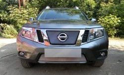 1 599 р. Сетка в решетку радиатора Russtal  Nissan Terrano  D10 (2013-2022) дорестайлинг, рестайлинг (хром)  с доставкой в г. Набережные‑Челны. Увеличить фотографию 2