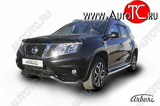 10 349 р. Защита переднего бампера Arbori (волна, нержавейка, 1 труба d57 mm). Nissan Terrano D10 рестайлинг (2016-2022)  с доставкой в г. Набережные‑Челны