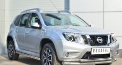 17 599 р. Защита переднего бампера (2 трубыØ63 и 42 мм, нержавейка) SLITKOFF Nissan Terrano D10 рестайлинг (2016-2022)  с доставкой в г. Набережные‑Челны. Увеличить фотографию 4