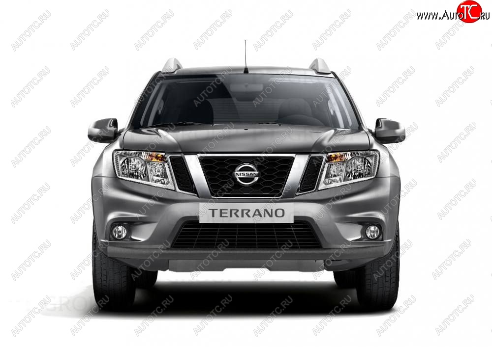 4 299 р. Защита переднего бампера (одинарная, Ø63 мм) Petroil Tuning Nissan Terrano D10 рестайлинг (2016-2022) (Серебристый (Искра))  с доставкой в г. Набережные‑Челны