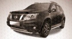 Одинарная защита переднего бампера диаметром 42 мм Slitkoff Nissan (Нисан) Terrano (Террано)  D10 (2013-2022) D10 дорестайлинг, рестайлинг