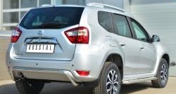 15 499 р. Защита заднего бампера (Ø42 мм волна, нержавейка) SLITKOFF Nissan Terrano D10 дорестайлинг (2013-2016)  с доставкой в г. Набережные‑Челны. Увеличить фотографию 4