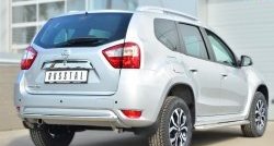 14 399 р. Одинарная защита заднего бампера из трубы диаметром 63 мм SLITKOFF Nissan Terrano D10 дорестайлинг (2013-2016)  с доставкой в г. Набережные‑Челны. Увеличить фотографию 4