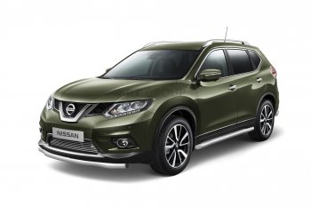 7 699 р. Накладка на решетку переднего бампера Petroil Tuning  Nissan X-trail  3 T32 (2013-2018) дорестайлинг (Без парктроника)  с доставкой в г. Набережные‑Челны. Увеличить фотографию 2