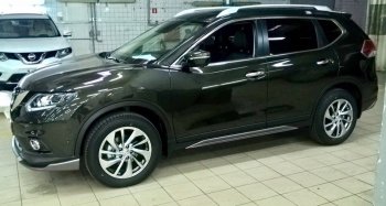 7 949 р. Пластиковые порожки АвтоКрат Nissan X-trail 3 T32 рестайлинг (2017-2022) (Неокрашенные)  с доставкой в г. Набережные‑Челны. Увеличить фотографию 3