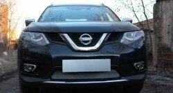 Сетка на бампер Russtal (хром) Nissan X-trail 3 T32 рестайлинг (2017-2022)