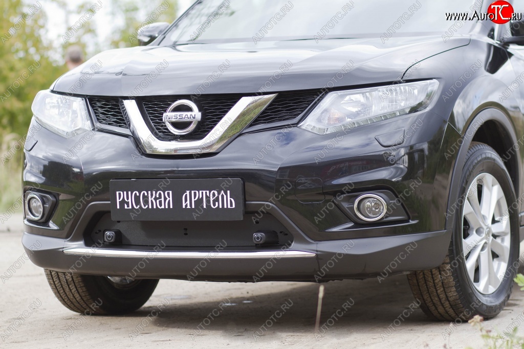 859 р. Зимняя заглушка решетки переднего бампера РА  Nissan X-trail  3 T32 (2013-2018) дорестайлинг  с доставкой в г. Набережные‑Челны