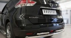 13 649 р. Защита заднего бампера (Ø63 и 42 мм, уголки, нержавейка) SLITKOFF  Nissan X-trail  3 T32 (2017-2022) рестайлинг  с доставкой в г. Набережные‑Челны. Увеличить фотографию 2