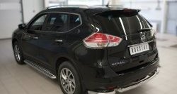 15 999 р. Одинарная защита заднего бампера из трёх труб диаметром 63 мм SLITKOFF  Nissan X-trail  3 T32 (2017-2022) рестайлинг  с доставкой в г. Набережные‑Челны. Увеличить фотографию 4