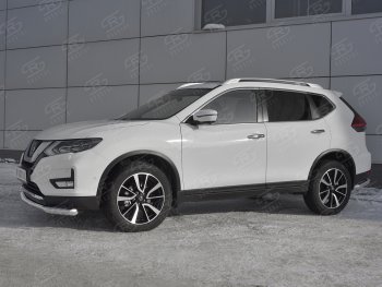 15 699 р. Защита переднего бампера (Ø63 мм, нержавейка) SLITKOFF  Nissan X-trail  3 T32 (2013-2018) дорестайлинг  с доставкой в г. Набережные‑Челны. Увеличить фотографию 2