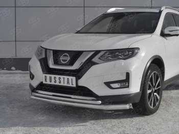 17 949 р. Защита переднего бампера (Ø63 и 42 мм)  Nissan X-trail  3 T32 (2013-2018) дорестайлинг  с доставкой в г. Набережные‑Челны. Увеличить фотографию 4