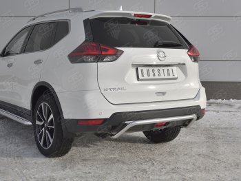 15 549 р. Защита заднего бампера (Ø42 мм волна, нержавейка) SLITKOFF Nissan X-trail 3 T32 рестайлинг (2017-2022)  с доставкой в г. Набережные‑Челны. Увеличить фотографию 4