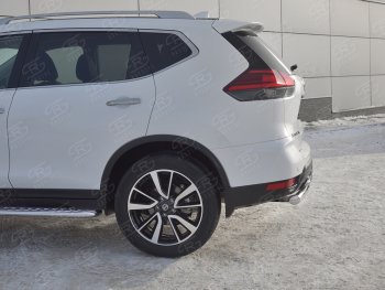 16 599 р. Защита заднего бампера (Ø63 и 42 мм , нержавейка) RUSSTAL  Nissan X-trail  3 T32 (2017-2022) рестайлинг  с доставкой в г. Набережные‑Челны. Увеличить фотографию 3