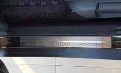 2 399 р. Накладки на порожки автомобиля СТ v2 Nissan X-trail 3 T32 рестайлинг (2017-2022)  с доставкой в г. Набережные‑Челны. Увеличить фотографию 2