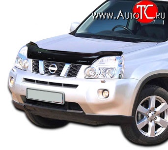 2 879 р. Дефлектор капота NovLine Nissan X-trail 2 T31 дорестайлинг (2007-2011)  с доставкой в г. Набережные‑Челны