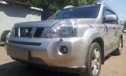 Сетка в решетку радиатора Russtal Nissan X-trail 2 T31 дорестайлинг (2007-2011)  (хром)