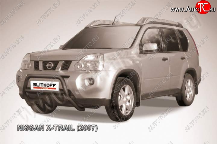 16 899 р. Кенгурятник d57 низкий  Nissan X-trail  2 T31 (2007-2011) дорестайлинг (Цвет: серебристый)  с доставкой в г. Набережные‑Челны