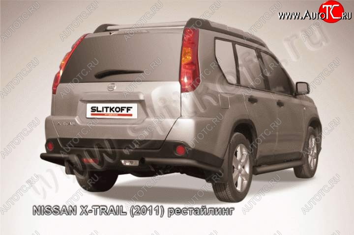 6 999 р. Уголки d57  Nissan X-trail  2 T31 (2007-2011) дорестайлинг (Цвет: серебристый)  с доставкой в г. Набережные‑Челны