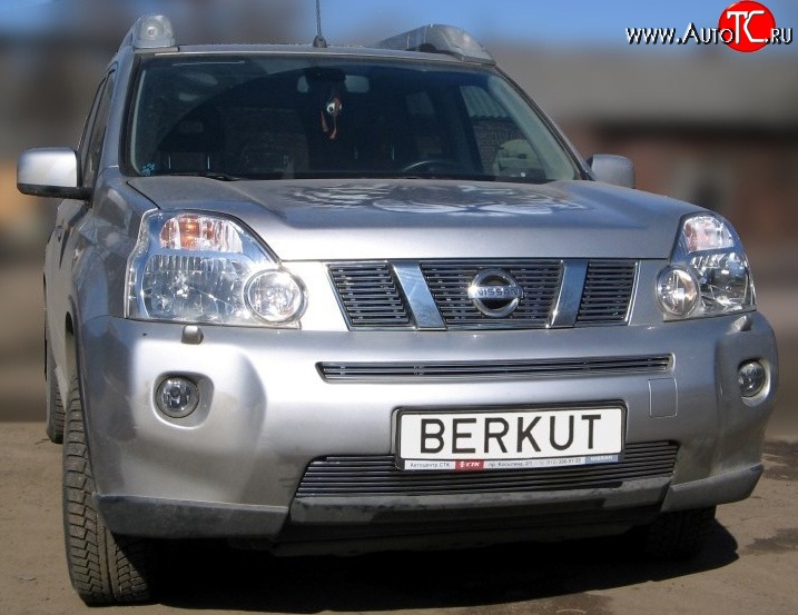 6 299 р. Декоративная вставка решетки радиатора T31 Berkut Nissan X-trail 2 T31 рестайлинг (2010-2015)  с доставкой в г. Набережные‑Челны