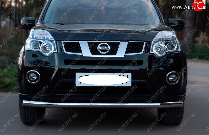 15 999 р. Защита переднего бампера (Ø63 мм, нержавейка) SLITKOFF  Nissan X-trail  2 T31 (2010-2015) рестайлинг  с доставкой в г. Набережные‑Челны