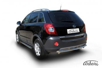 9 809 р. Защита заднего бампера Arbori (нержавейка, 1 труба d57 mm).  Opel Antara (2006-2010)  с доставкой в г. Набережные‑Челны. Увеличить фотографию 2