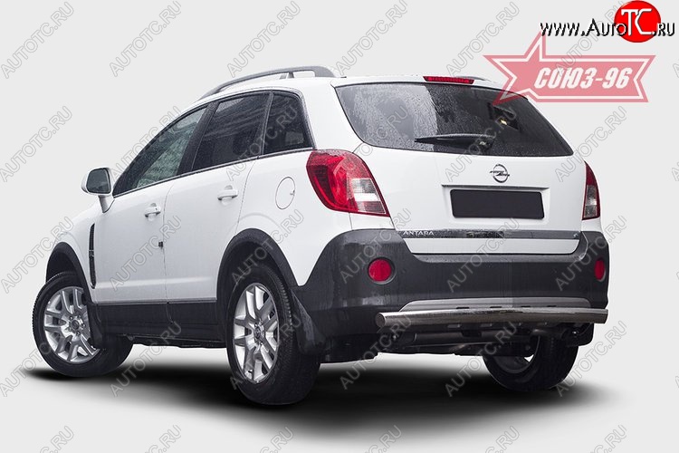 13 994 р. Защита заднего бампера из овальной трубы Souz-96 (в 76х42) Opel Antara рестайлинг (2010-2015)  с доставкой в г. Набережные‑Челны