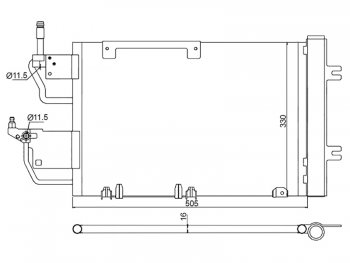 Радиатор кондиционера SAT  Astra  H, Zafira  В
