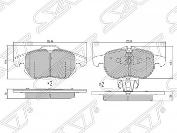 Колодки тормозные SAT (передние) Opel Astra (H,  H GTC), Signum, Vectra (C), Zafira (В)