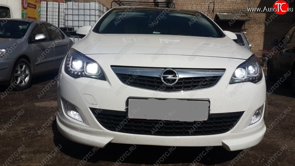 5 499 р. Накладка на передний бампер RIEGER Opel Astra J хэтчбек 5 дв. дорестайлинг (2009-2012) (Неокрашенная)  с доставкой в г. Набережные‑Челны