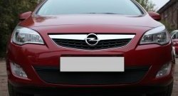 1 469 р. Сетка на бампер Russtal (черная)  Opel Astra  J (2009-2012) хэтчбек 5 дв. дорестайлинг  с доставкой в г. Набережные‑Челны. Увеличить фотографию 3