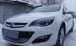 1 539 р. Сетка на бампер Russtal (хром)  Opel Astra  J (2012-2017) хэтчбек 5 дв.  рестайлинг  с доставкой в г. Набережные‑Челны. Увеличить фотографию 3