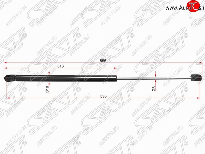 559 р. Газовый упор крышки багажника SAT  Opel Astra  G (1998-2005) седан  с доставкой в г. Набережные‑Челны