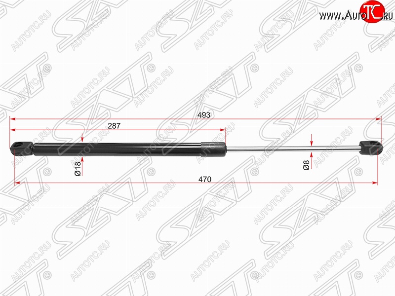 599 р. Газовый упор крышки багажника SAT  Opel Corsa  C (2000-2006)  с доставкой в г. Набережные‑Челны