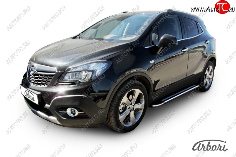 12 149 р. Порожки для ног Arbori Luxe Black Opel Mokka  дорестайлинг (2012-2016)  с доставкой в г. Набережные‑Челны