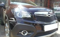 2 099 р. Нижняя сетка на бампер Russtal (черная)  Opel Mokka (2012-2016)  дорестайлинг  с доставкой в г. Набережные‑Челны. Увеличить фотографию 1