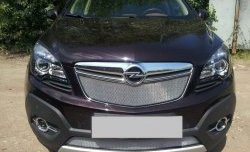 1 539 р. Нижняя сетка на бампер Russtal (хром) Opel Mokka  дорестайлинг (2012-2016)  с доставкой в г. Набережные‑Челны. Увеличить фотографию 2