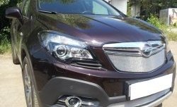 1 539 р. Нижняя сетка на бампер Russtal (хром)  Opel Mokka (2012-2016)  дорестайлинг  с доставкой в г. Набережные‑Челны. Увеличить фотографию 1