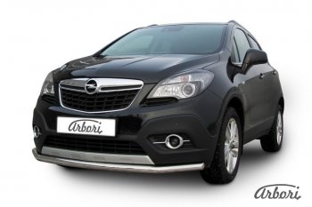 12 149 р. Защита переднего бампера Arbori (нержавейка, 1 труба d57 mm). Opel Mokka  дорестайлинг (2012-2016)  с доставкой в г. Набережные‑Челны. Увеличить фотографию 2