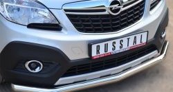 15 549 р. Одинарная защита переднего бампера диаметром 63 мм SLITKOFF Opel Mokka  дорестайлинг (2012-2016)  с доставкой в г. Набережные‑Челны. Увеличить фотографию 2