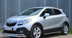 13 849 р. Защита порогов из круглой трубы диаметром 63 мм Russtal Opel Mokka  дорестайлинг (2012-2016) (Защита порогов с со скосами на торцах (вариант 1))  с доставкой в г. Набережные‑Челны. Увеличить фотографию 8