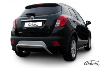 12 149 р. Защита заднего бампера Arbori (скоба, нержавейка, 1 труба d57 mm). Opel Mokka  дорестайлинг (2012-2016)  с доставкой в г. Набережные‑Челны. Увеличить фотографию 2