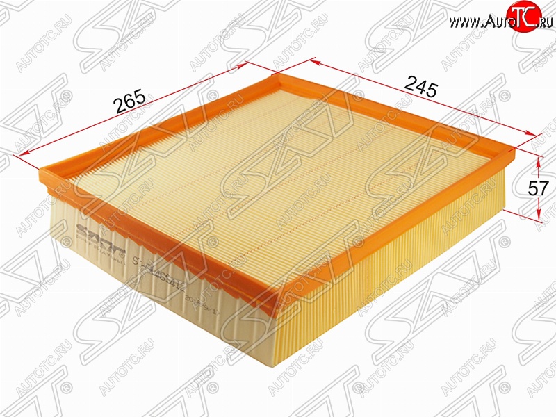 689 р. Фильтр воздушный двигателя SAT (265х245х57 mm)  Opel Omega  B (1994-2004) седан, универсал  с доставкой в г. Набережные‑Челны