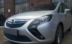 1 469 р. Нижняя сетка на бампер Russtal (черная)  Opel Zafira  С (2011-2016) дорестайлинг  с доставкой в г. Набережные‑Челны. Увеличить фотографию 3