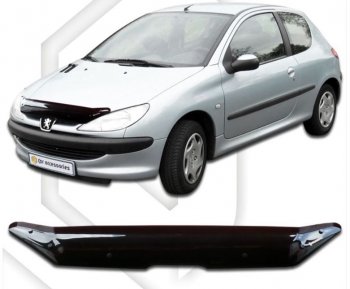 Дефлектор капота CA-Plastiс Peugeot 206 хэтчбэк 5 дв. 2AC рестайлинг (2003-2009)