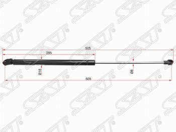 Газовый упор крышки багажника SAT Peugeot 207 WK универсал рестайлинг (2009-2012)
