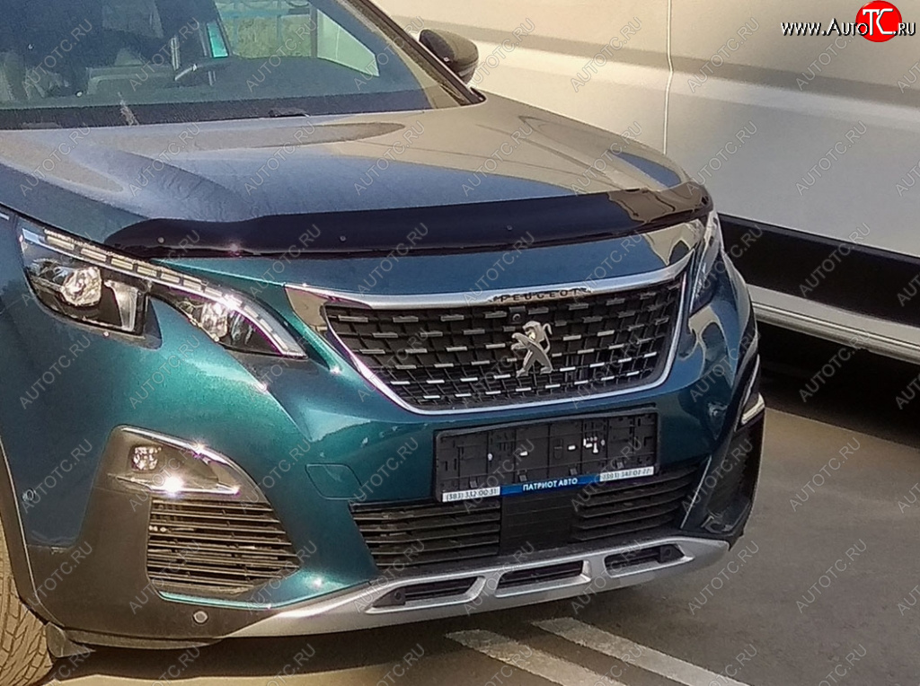 2 879 р. Дефлектор капота SIM Peugeot 3008 2 (2016-2024)  с доставкой в г. Набережные‑Челны