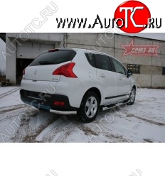 7 919 р. Защита задняя d60 уголки одинарные Souz-96 Peugeot 3008 дорестайлинг (2009-2013)  с доставкой в г. Набережные‑Челны