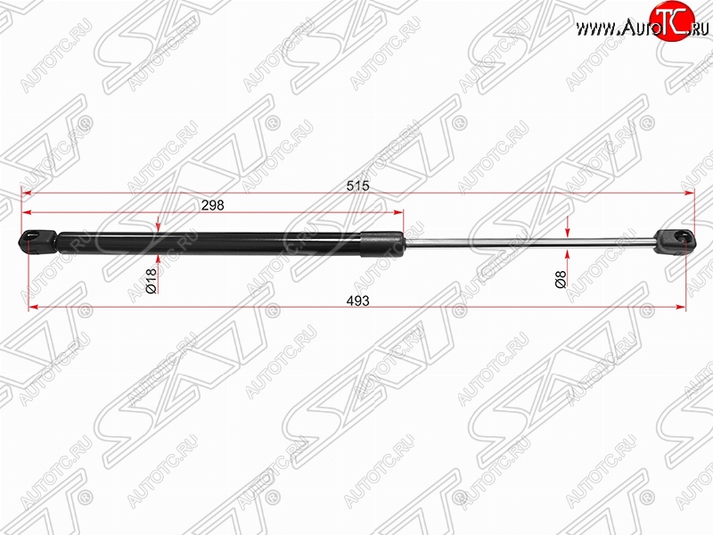 639 р. Газовый упор крышки багажника SAT  Peugeot 307  универсал (2001-2008) дорестайлинг, рестайлинг  с доставкой в г. Набережные‑Челны